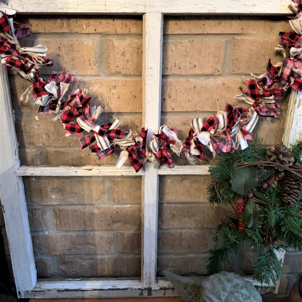 Christmas/Country 3 Foot Rag Banner